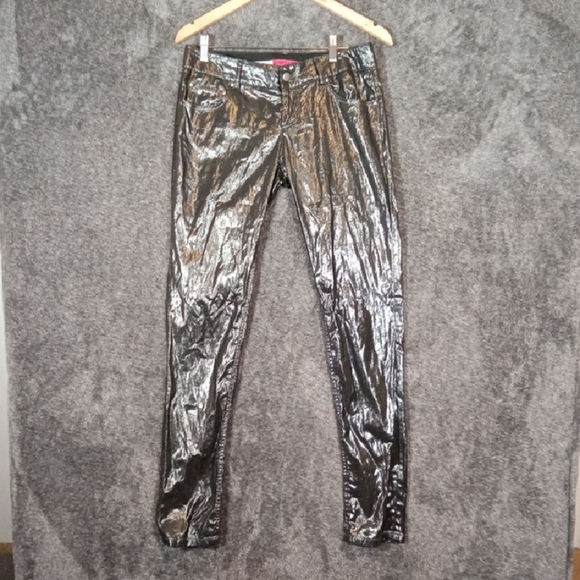 Alice + Olivia Pants - Alice + Olivia Shimmering Silver Skinny Pants Party Club Womens Sz 4